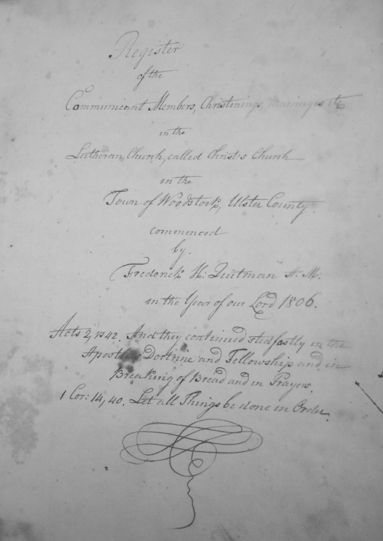 [ Church register ]