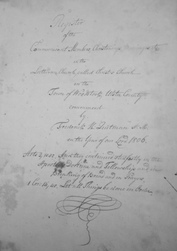 [ Church register ]