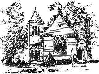 [ Line drawing of church ]